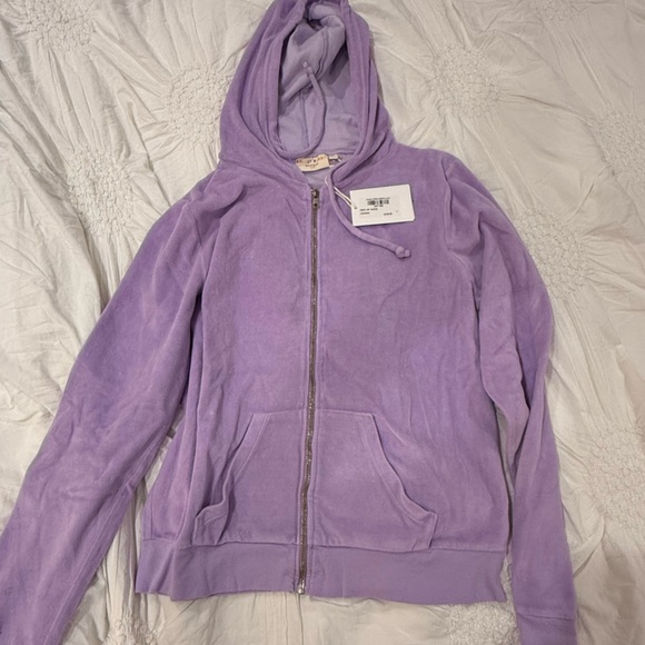 Roller Rabbit lavender disco zip up hoodie. - Picture 5 of 13